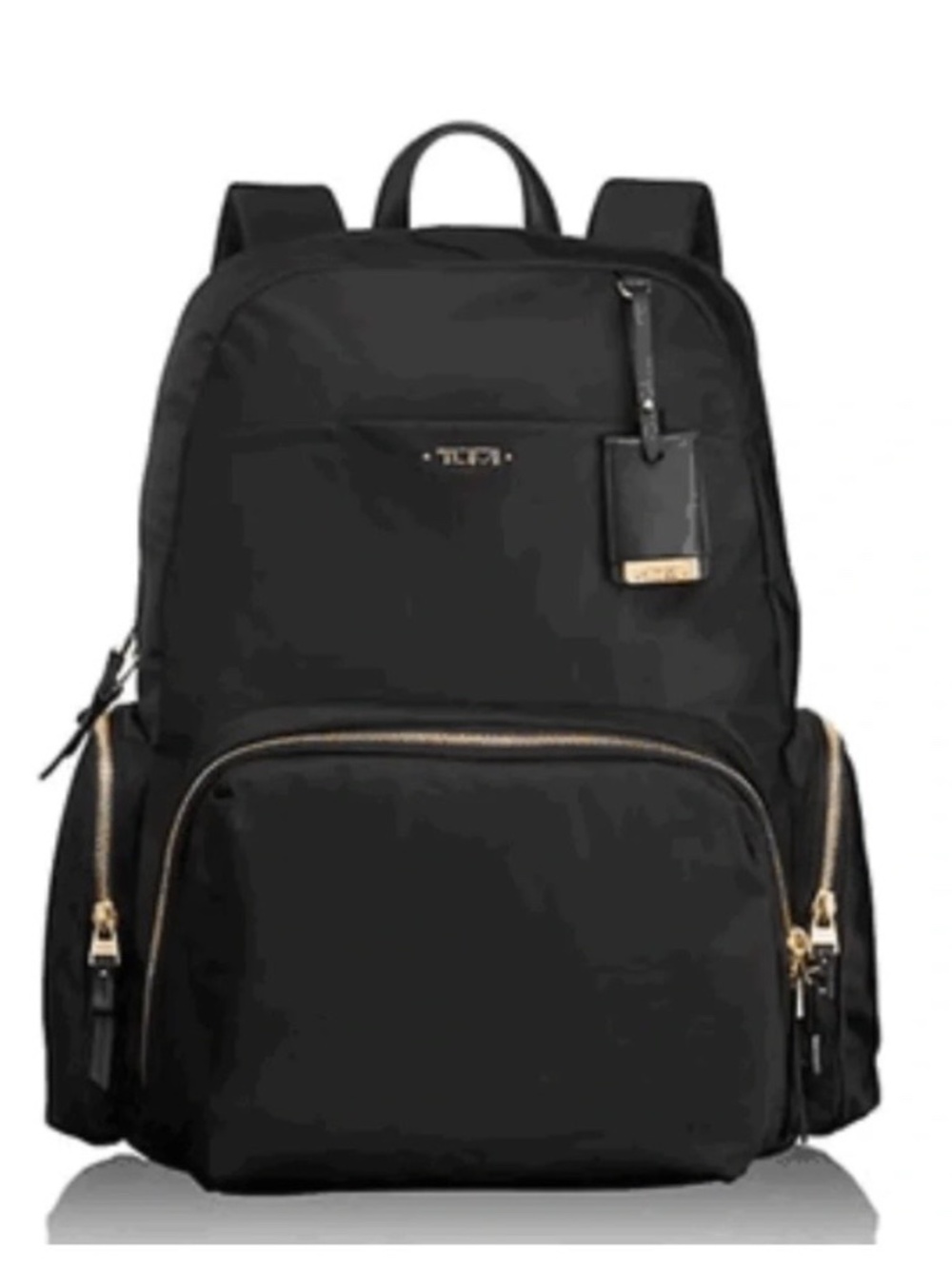 TUMI Voyageur Calais Black Nylon Backpack – Gold Hardware – EUC
